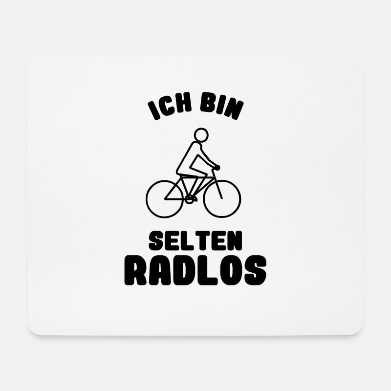 Fahrrad - Ich bin Selten Radlos - MTB Radtour - Mousepad (Querformat) - Weiß