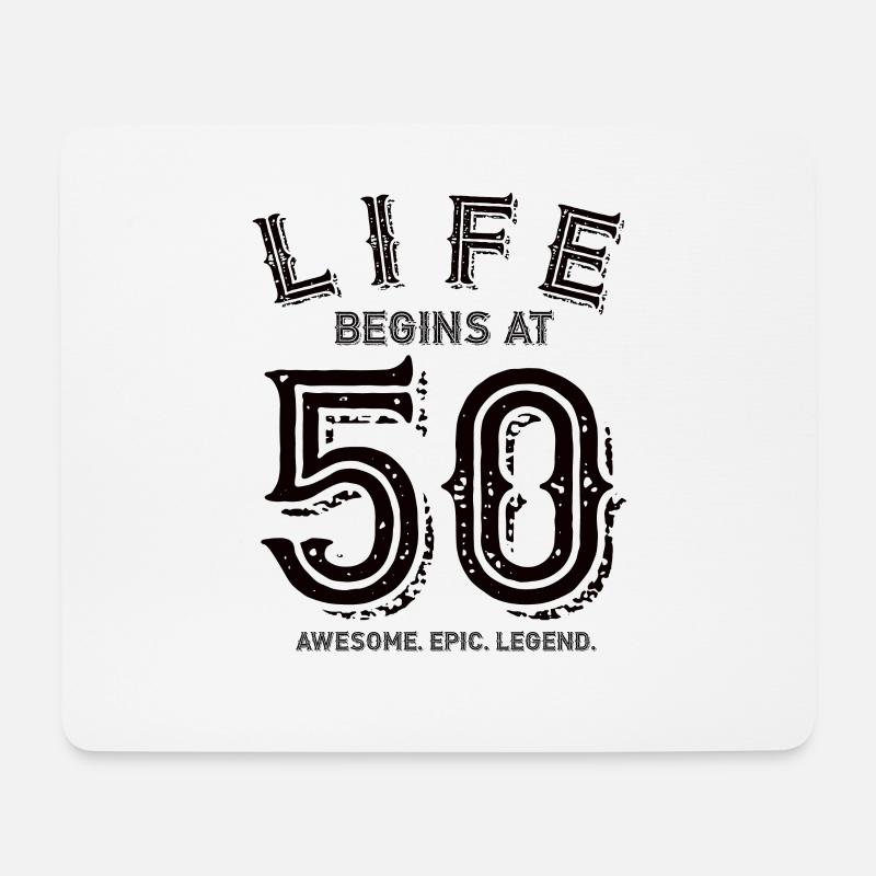 50 Geburtstag - 50 Jahre alt - Mousepad (Querformat) - Weiß