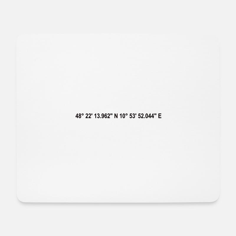 Augsburg Koordinaten - Mousepad (Querformat) - Weiß
