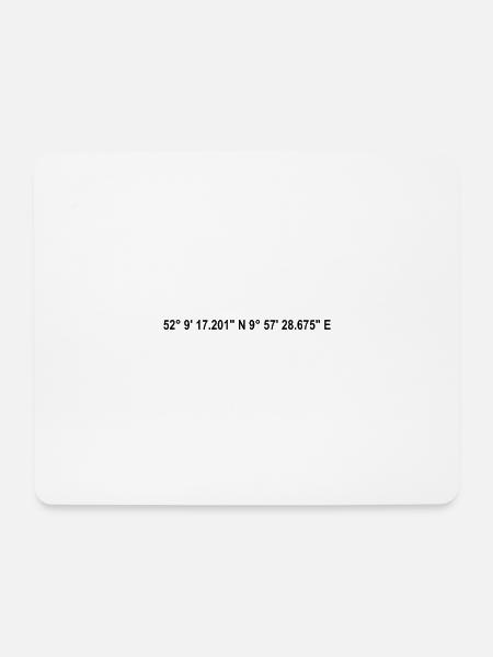 Hildesheim Koordinaten - Mousepad (Querformat) - Weiß