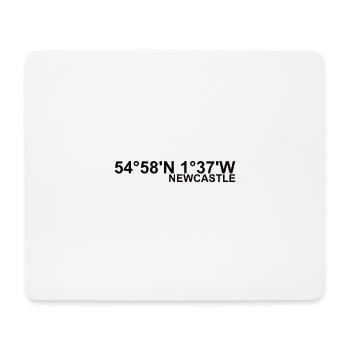 Newcastle upon Tyne coordinates - Mouse Pad (horizontal) - white - Front