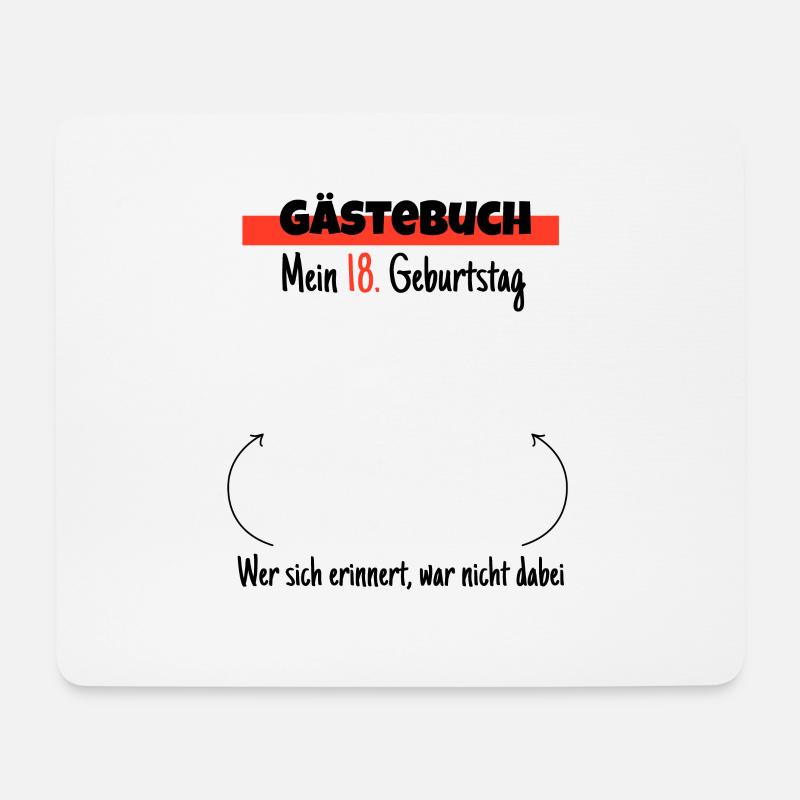 18. Geburtstag Gästebuch - Mousepad (Querformat) - Weiß