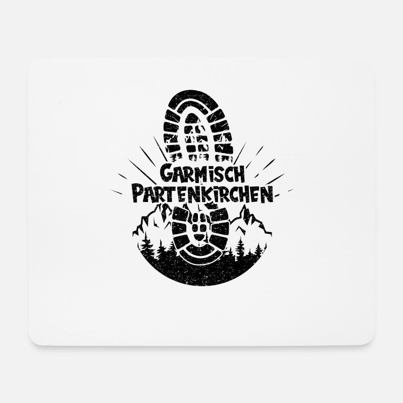 Garmisch Partenkirchen Skifahren Berg Wandern - Mousepad (Querformat) - Weiß