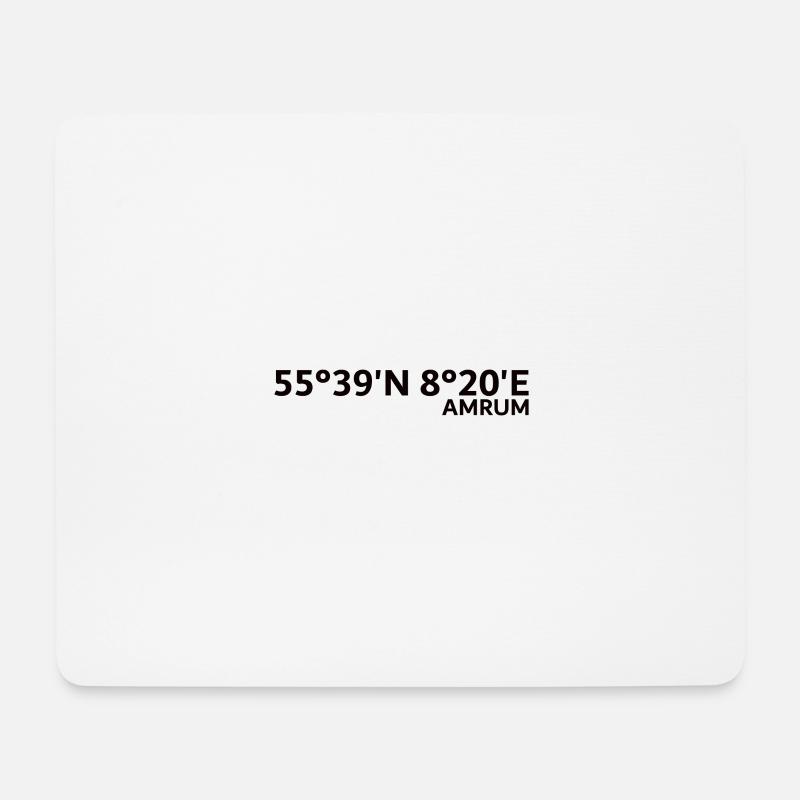 Amrum Koordinaten - Mousepad (Querformat) - Weiß
