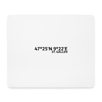 St. Gallen Koordinaten - Mousepad (Querformat) - Weiß - Vorne
