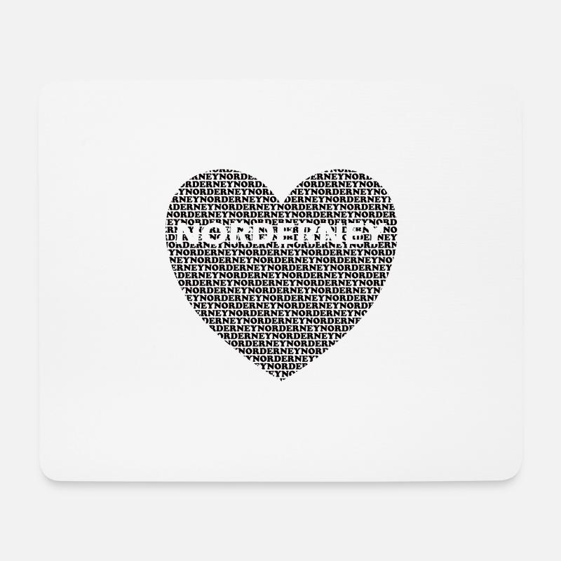 Norderney Herz - Mousepad (Querformat) - Weiß