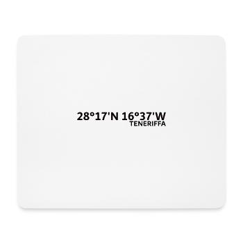 Teneriffa Koordinaten - Mousepad (Querformat) - Weiß - Vorne
