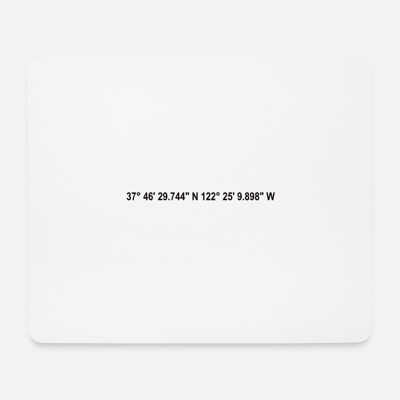 San Francisco Koordinaten - Mousepad (Querformat) - Weiß