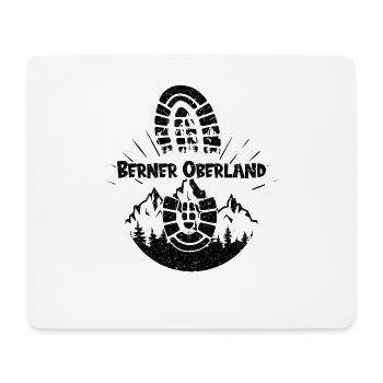 Oberland bernois Suisse randonnée et ski - Tapis de souris (format paysage) - blanc - Devant