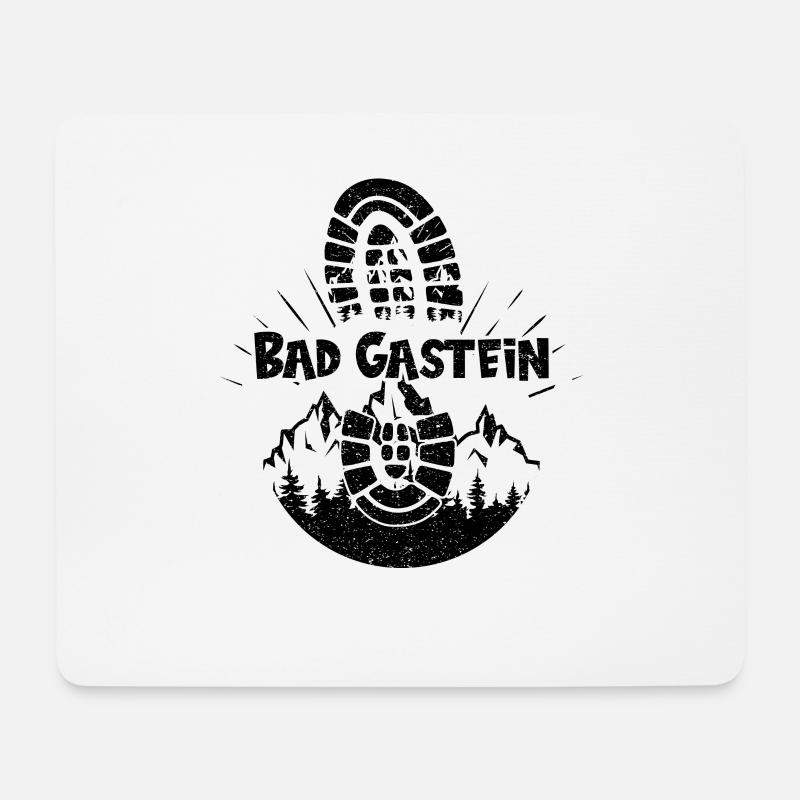Bad Gastein wandern Snowboarden Österreich - Mousepad (Querformat) - Weiß