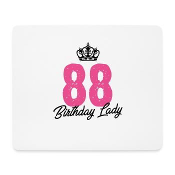 88 Jahre alte Geburtstagsdame - Mousepad (Querformat) - Weiß - Vorne