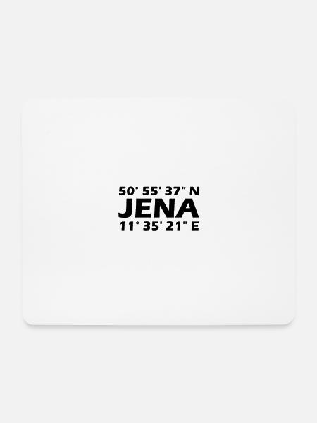Jena Koordinaten - Mousepad (Querformat) - Weiß