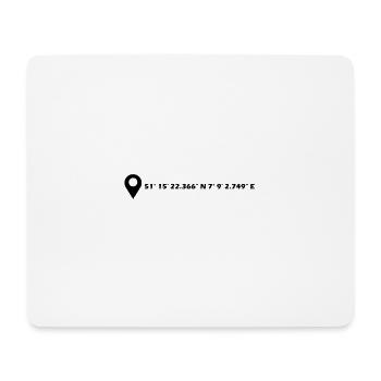 Wuppertal Koordinaten - Mousepad (Querformat) - Weiß - Vorne