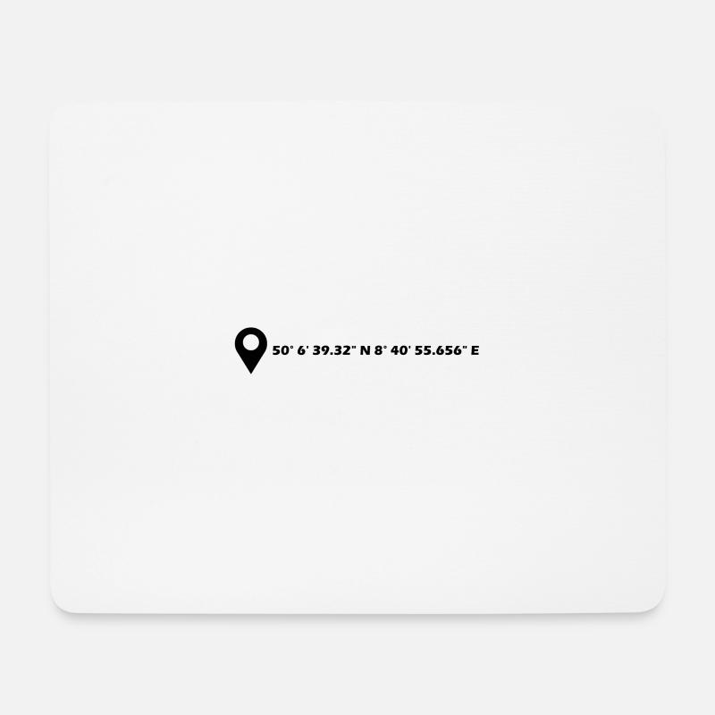 Frankfurt am Main Koordinaten - Mousepad (Querformat) - Weiß