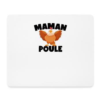Maman Poule Cadeaux Maman Femme Gros Poulet - Tapis de souris (format paysage) - blanc - Devant