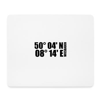 Wiesbaden Koordinaten - Mousepad (Querformat) - Weiß - Vorne