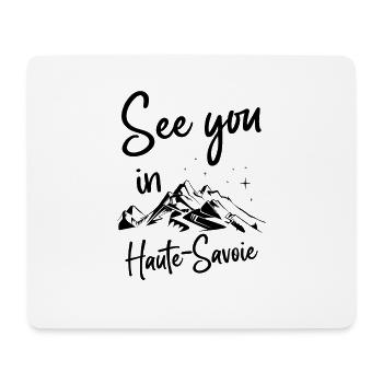 Haute-Savoie Frankreich wandern und Ski fahren - Mousepad (Querformat) - Weiß - Vorne