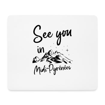 Midi-Pyrénées Frankreich wandern und Ski fahren - Mousepad (Querformat) - Weiß - Vorne