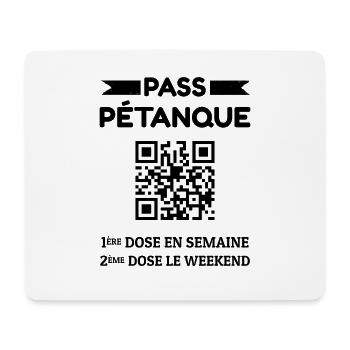 Pass Pétanque - Tapis de souris (format paysage) - blanc - Devant