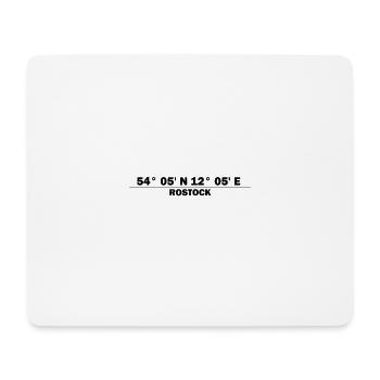 Rostock Koordinaten - Mousepad (Querformat) - Weiß - Vorne