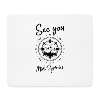 Midi-Pyrénées Frankreich wandern und Ski fahren - Mousepad (Querformat) - Weiß - Vorne