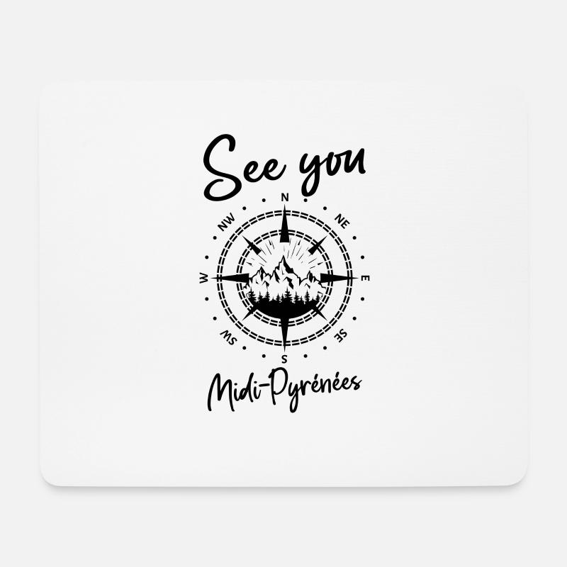Midi-Pyrénées Frankreich wandern und Ski fahren - Mousepad (Querformat) - Weiß