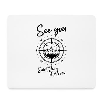 Saint Jean d'Arves Frankreich Ski fahren - Mousepad (Querformat) - Weiß - Vorne