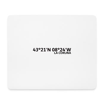 La Coruña Koordinaten - Mousepad (Querformat) - Weiß - Vorne