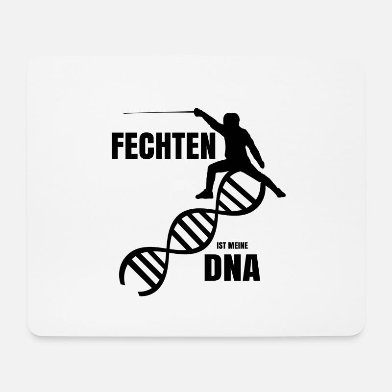 Fechten ist meine DNA - Mousepad (Querformat) - Weiß