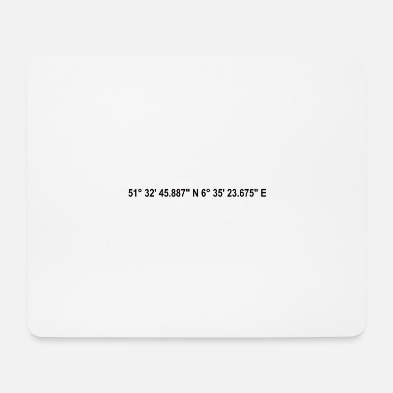 Rheinberg Koordinaten - Mousepad (Querformat) - Weiß