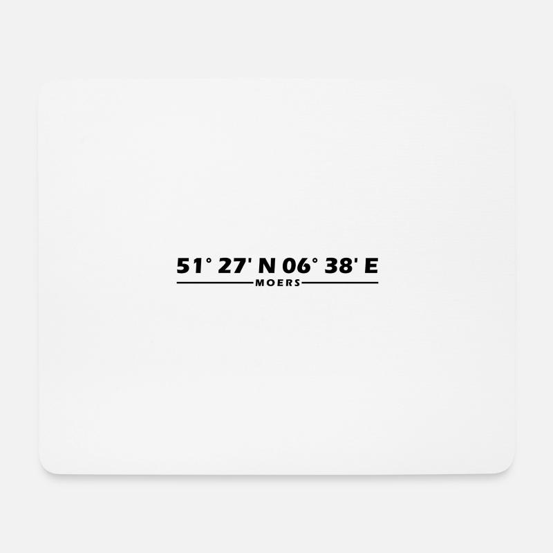 Moers Koordinaten - Mousepad (Querformat) - Weiß