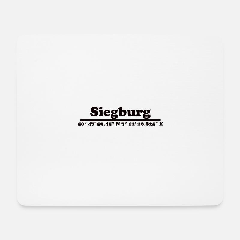 Siegburg Koordinaten - Mousepad (Querformat) - Weiß