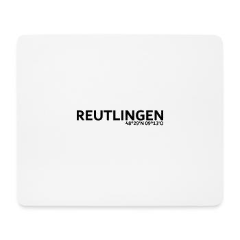 Reutlingen Koordinaten - Mousepad (Querformat) - Weiß - Vorne