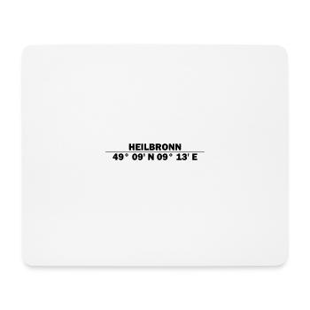 Heilbronn Koordinaten - Mousepad (Querformat) - Weiß - Vorne