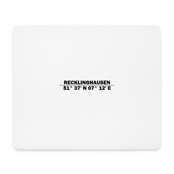 Recklinghausen Koordinaten - Mousepad (Querformat) - Weiß - Vorne