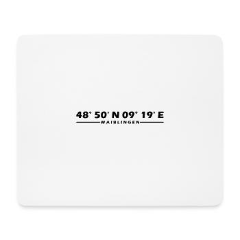 Coordonnées de Waiblingen - Tapis de souris (format paysage) - blanc - Devant