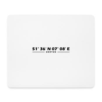 Coordonnées Herten - Tapis de souris (format paysage) - blanc - Devant