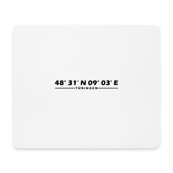 Tübingen Coordinates - Mouse Pad (horizontal) - white - Front