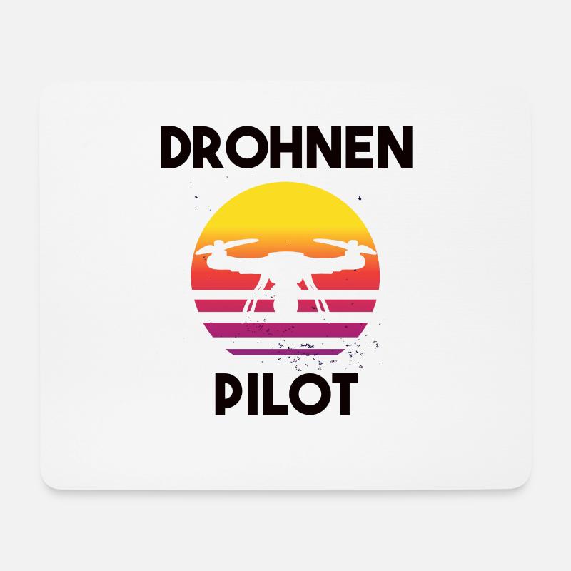 Drohnenpilot Spruch - Mousepad (Querformat) - Weiß