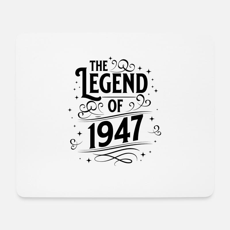 Die Legende von 1947 Geburtstag - Mousepad (Querformat) - Weiß