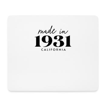 Fait en 1931 en anniversaire en Californie - Tapis de souris (format paysage) - blanc - Devant