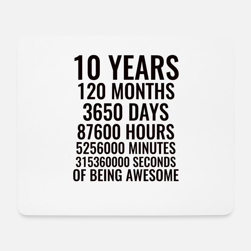 10. Geburtstag 10 Jahre Geburtstags Geschenk - Mousepad (Querformat) - Weiß