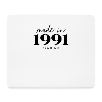 Fabriqué en Floride en 1991. Fête d’anniversaire mignonne - Tapis de souris (format paysage) - blanc - Devant