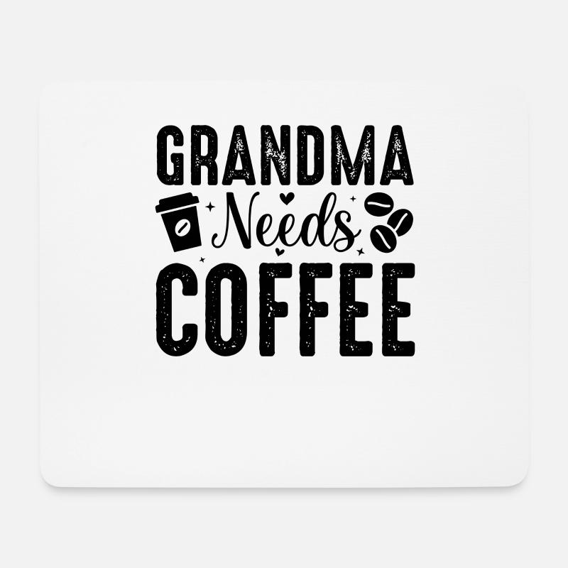 Oma Kaffee Kaffeetrinkerin Spruch Großmutter Omi - Mousepad (Querformat) - Weiß