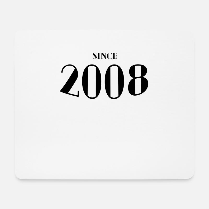 Lustiger Geburtstag seit 2008 - Mousepad (Querformat) - Weiß