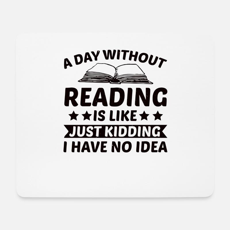 Bücher Lesen - Mousepad (Querformat) - Weiß