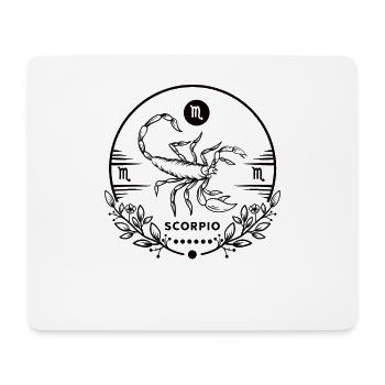 Signe du zodiaque Scorpion Étoiles Astrologie Cadeau - Tapis de souris (format paysage) - blanc - Devant