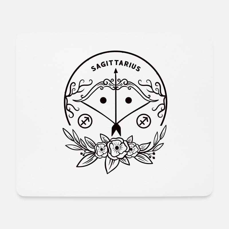 Sternzeichen Schütze - Mousepad (Querformat) - Weiß