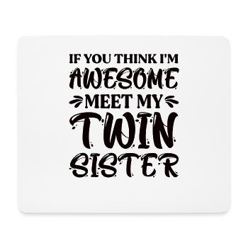 Gemini Twin Sister Siblings - Mouse Pad (horizontal) - white - Front