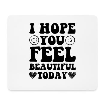 positive Gedanken positives Leben - Mousepad (Querformat) - Weiß - Vorne